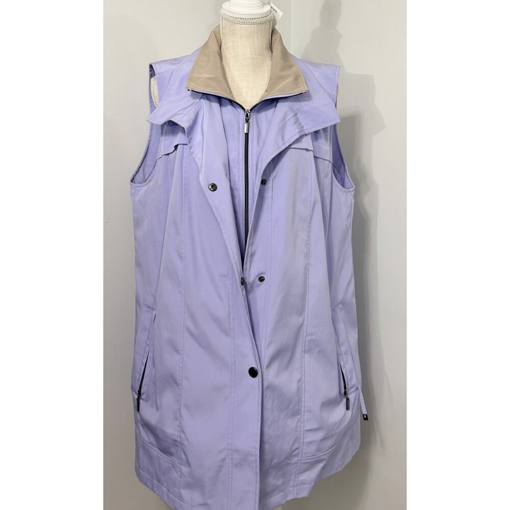NEW Coldwater Creek Lavender Sky Tunic Length RAIN Vest Size Large NWT $129